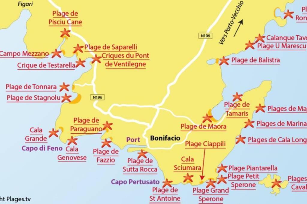 Bonifacio 3Mn Du Port! Villa Piscine Chauffee ,Clim,Wifi ภายนอก รูปภาพ